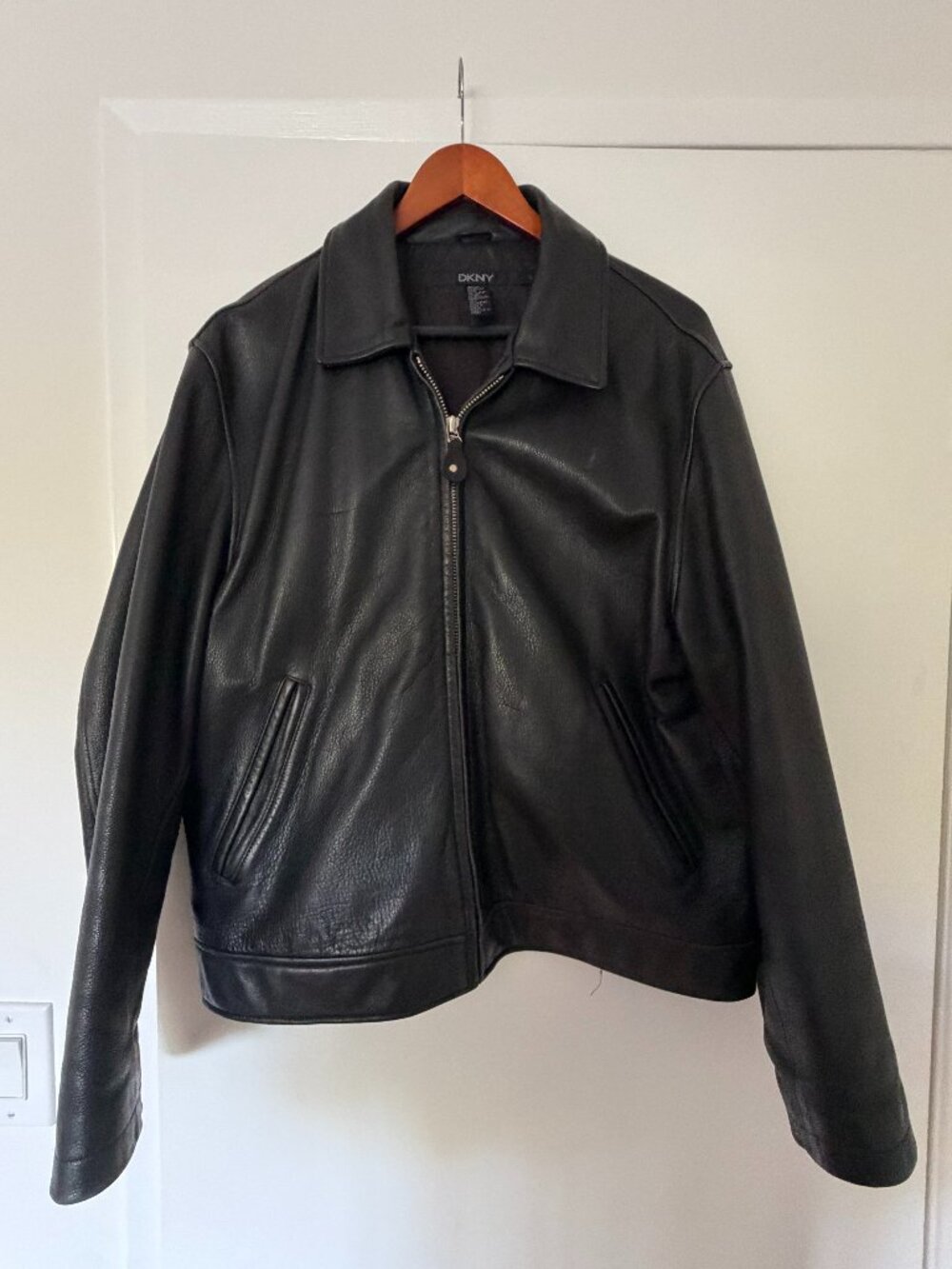 Leather Bomber Jacket (DYNK)